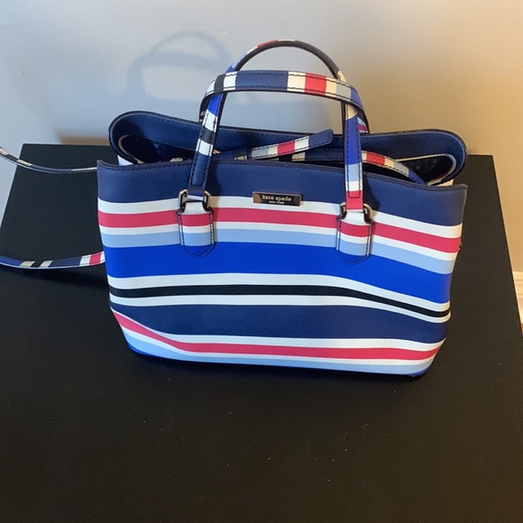 Kate Spade Evangelie Laurel Way Striped Satchel - Picture 9 of 14